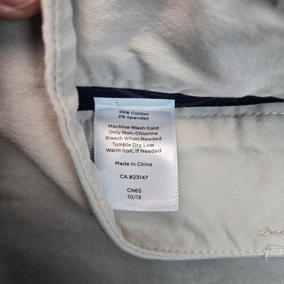 Talbots Petites Khaki Chino Shorts Beige Cotton Stretch Size 8P - Picture 5 of 9